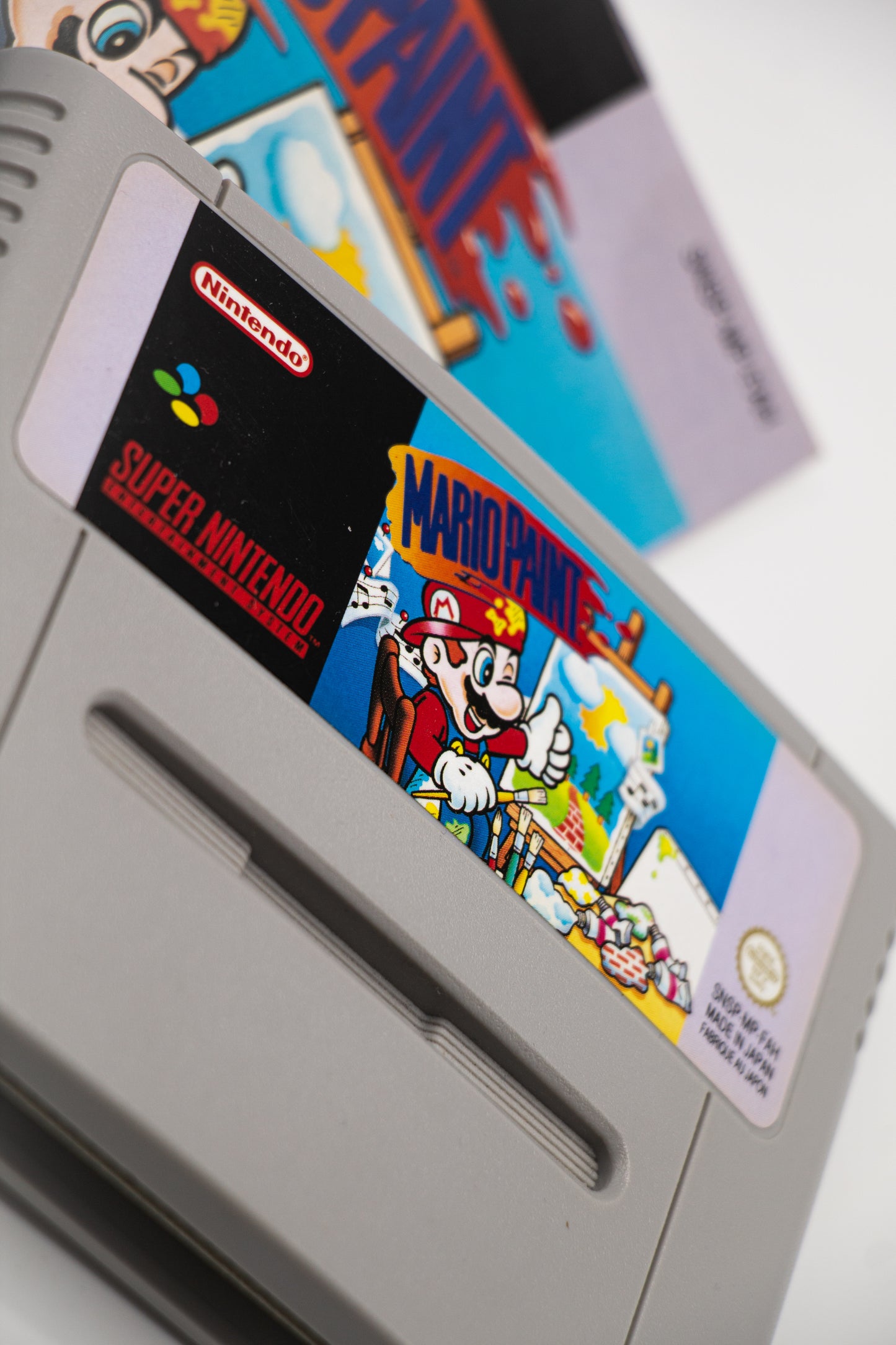 Mario Paint SNES Cartridge and Manual